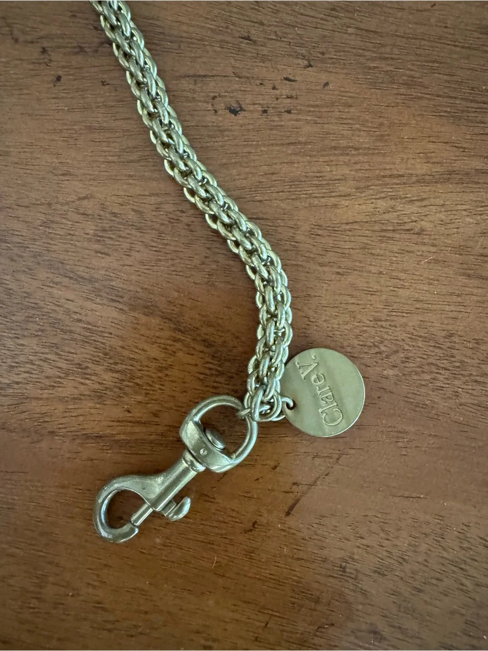 Clare V Gold Shoulder Bag Strap with Clip Ends